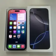 SIMフリー iPhone 16 ProMax 256GB黒/ケースバッテリー付