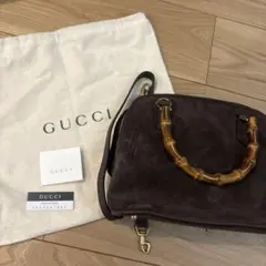 GUCCI スエードショルダーバッグ
