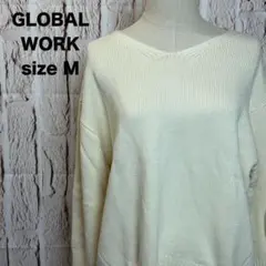 GLOBAL WORK　グローバルワーク　Vネック　ニット　セーター　無地　美品