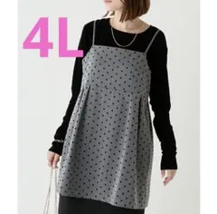 フロッキードットキャミチュニック／ラビアンジェ（LAVEANGE）　4L