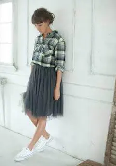 大幅値下げ!【新品】クチュールブローチのチュールスカート グレー