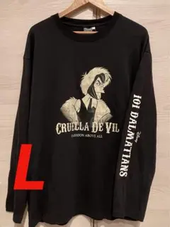 新品 ディズニー ヴィランズ クルエラ Tシャツ L 101匹わんちゃん