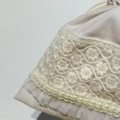 No.106 インド刺繍リボン　巾着