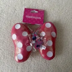 新品　キーチェーン　ディズニー　パルパルーザ　ミニー　リボン　カラビナ