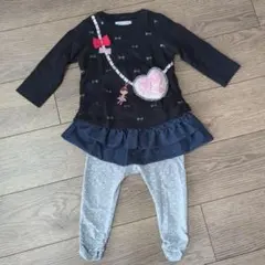 【美品】ミキハウス　セット売り　ロンティー＆スカッツ　80サイズ