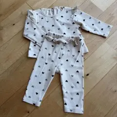 ベビー トップス パンツ セット 70cm ハート柄