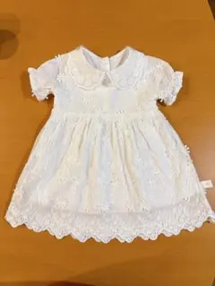 花柄 刺繍 ベビードレス 半袖