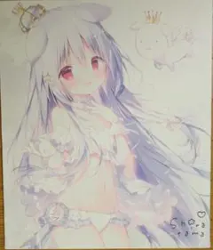 葉*月様 手描きイラスト✧原画✧花風の天使✧中色紙✧コピック✧オリジナルイラスト 葉*月様 手描きイラスト✧原画✧花風の天使✧中色紙✧コピック