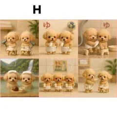 犬柄！【H】パネル生地　在庫限り　トイプードル