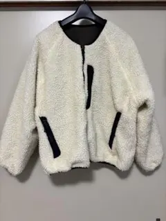 FREAK'S STORE アイボリー ボアジャケット リバーシブル