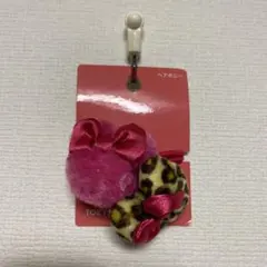 新品ディズニーランド購入ヒョウ柄ミニーマウスヘアポニーヘアゴム人気レア平成レトロ