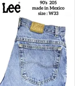 希少 90's USA企画 Lee 205 W33 BLUE メキシコ製のサムネイル