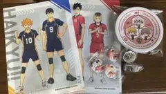 ハイキュー くら寿司 寿司皿 缶バッジ　クリアファイル　マスキングテープ