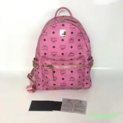 MCM エムシーエム ヴィセトス スタッズ付き バックパック ピンク リュックのサムネイル