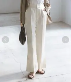 noble サテンサイドダブルスリットパンツ　ノーブル