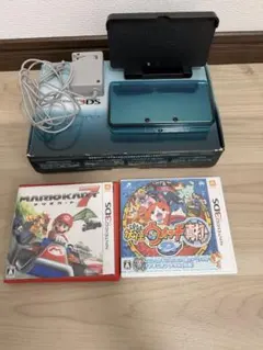 3DS本体中古　ソフト2本付き箱あり Nintendo 3DS 本体 アクアブルー ソフト2本付き - メルカリ