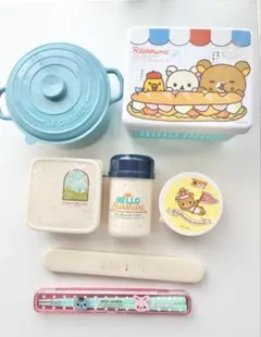 リラックマ含 ランチボックス お弁当用品7点まとめ売り 箸入れお絞り入れ