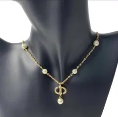 DIOR ゴールド　ネックレス　正規品