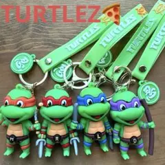 タートルズ　キーホルダー　フィギュア　4個セット　ミニ　B品含