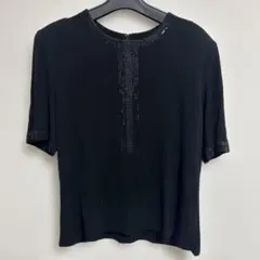 jun ashida スパンコールブラックトップスカットソーブラックジュンアシダのサムネイル