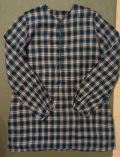 45rpmチェック柄 長袖シャツ　チュニック