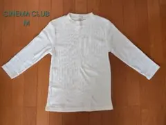 【CINEMA CLUB】 リブカットソー 七分丈 ホワイト M