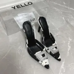 YELLO ヒール　カウ柄　牛柄のサムネイル