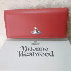 新品 Vivienne Westwood 長財布 51040027 レザー 赤銀