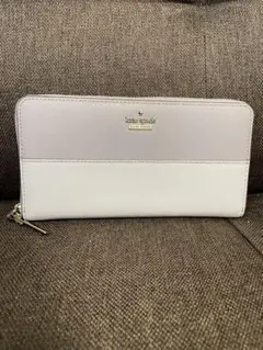 kate spade︎✿ラウンドファスナー長財布︎✿ホワイト/ベージュ