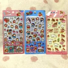 クレヨンしんちゃん 3D立体 ボンボンドロップ 風 ポップシール 3枚セット