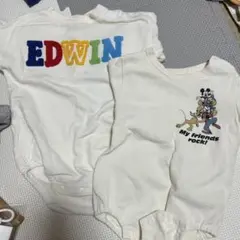 EDWIN ミッキーマウス ロンパース 80cm