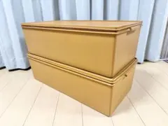 廃盤品 2個セットタッパーウェア ディープロングスーパーケース セピア 廃盤品 3個 タッパーウェア ディープ&ロングスーパーケース セピア