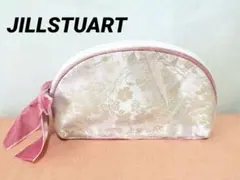 【JILLSTUART】花柄リボン付きポーチ ピンク チュール ベルベット