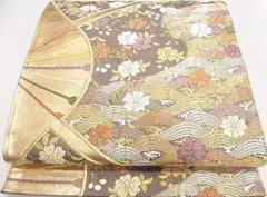 ハイクラス 高級西陣織 正絹 礼装用袋帯 スワトウ 相良刺繍 正倉院花文