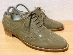 ★極美品！ギンザヨシノヤ エナメル オックスフォードシューズ 22.5cm