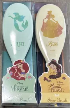 Disney ヘアブラシ 2種セット アリエル ベル　新品未使用のサムネイル