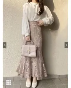 花柄レースマーメイドスカート[nh54]