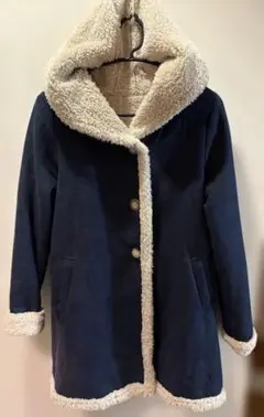 KILORUAN キロルアン ボアコート フード付 ネイビー L