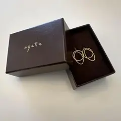 《GW直前Sale ☀︎ 》 【agete】K10 オーバル型ピアスチャーム