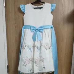 値下げ フォーマルドレス ホワイト・ブルー 120cm~