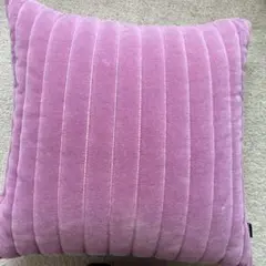 Francfranc ストライプクッションカバー 薄紫色