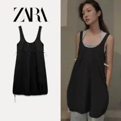 7 ZARA ハートストッパー ナイロンワンピース M
