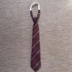 EAST BOY バーガンディ ストライプ ネクタイ