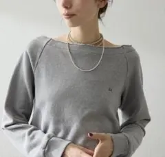 Whim Gazette(ウィム ガゼット)オフショル刺繍プルオーバー