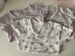 アンダーシャツ 100cm 薄紫 花柄