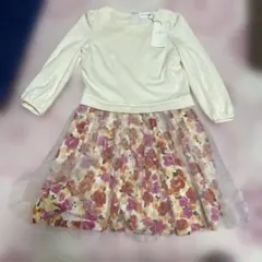 新品　Bon mercerie 花柄ミニワンピース ワールド　秋物のサムネイル