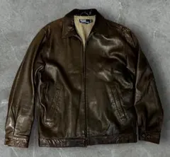 【スペシャル】90s ラルフローレン レザー スウィングトップ ダークブラウン