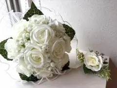 ウェディングブーケ　ブートニア