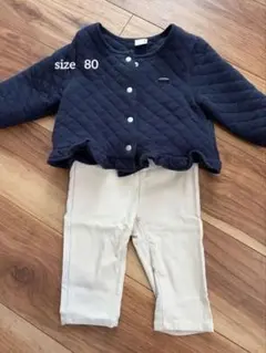 ◾︎入園式コーデ ネイビージャケット／ベージュパンツセット