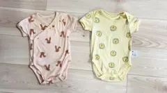 ユニクロ ボディスーツ 2点セット 60・70サイズ 綿100%半袖 ロンパース